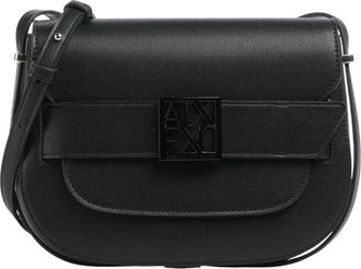 A|X Armani Exchange Borsa con logo - Dames - Schoudertassen - Zwart - ONE Size - Leer - Tassen