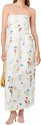 French Connection Christine Floral Maxi Dress In Summer White
