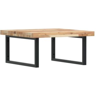 vidaXL Estante De Lavabo De Pared Acero Y Madera Maciza De Acacia Vidaxl