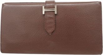Hermès Havane Epsom Leather Long Wallet (Bi-Fold) (Pre-Owned)