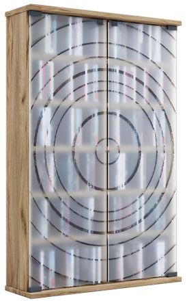 ebuy24 Ebuy24 - Vcm Wood Cd Dvd Stand Shelf Armario De Cd De Ahorro De Espacio Con 2 Puertas De Vidrio De Seguridad Esg Para 300 Cd O 130 Dvds O 72 V&iacute;deos Di