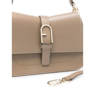 Furla Grained Calf Leather Shoulder Bag - Brown
