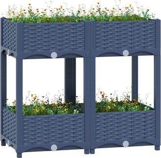 vidaXL Arriate 80x40x71 Cm Polipropileno Vidaxl