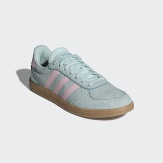 adidas Sneaker ADIDAS SPORTSWEAR BREAKNET SLEEK, Damen, Gr. 38,5, rosa (halo mint, clear pink, mint ton), Leder, Synthetik, Schuhe Sneaker