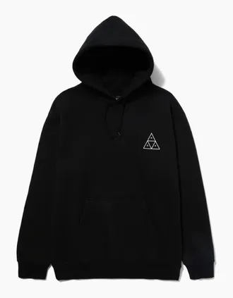 HUF Mens HUF SET Triple Triangle Pullover Hoodie - Black - Size: 38