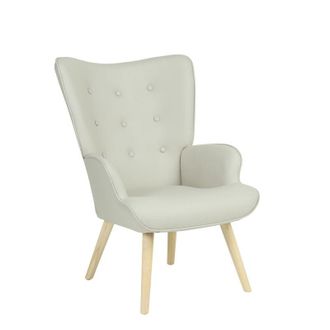 Muemue Sill&oacute;n Mecedora Patas Madera Beige 96x66x74cm
