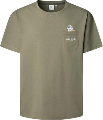 Pepe Jeans London Tops, Heren, Groen, XL, Katoen, T-Shirts