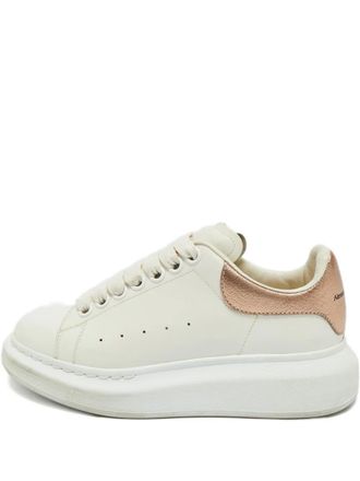Alexander McQueen oversized calf leather trainers - White