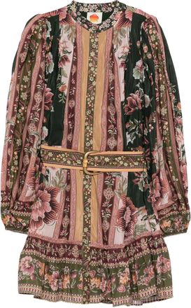 Farm Rio Jurk met bloemenprint - Groen