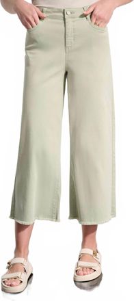 Joseph Ribkoff Goldie Wide Leg Cropped Jeans In Seafoam