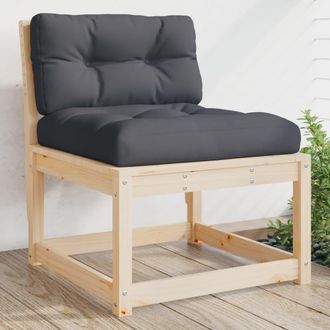 vidaXL Sof&aacute; De Jard&iacute;n Con Cojines Madera Maciza De Pino Vidaxl