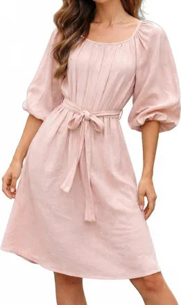 Karen Kane Blouson Sleeve Dress In Rose
