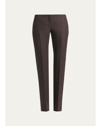 Alexander McQueen Sweetheart Ticking Striped Straight-Leg Pants