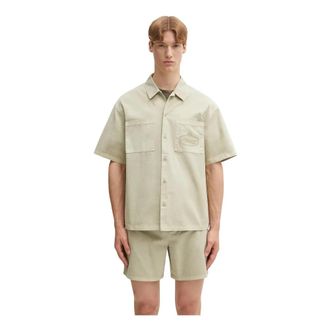 Represent Korte Mouw Katoenen Overshirt - Heren - Zomerjassen - Beige - XL - Katoen - Jassen