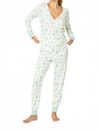 PJ Salvage Snowflake Wishes Pointelle Set In Ivory