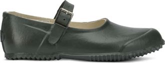 Superga buckled-strap ballet flats - women - Rubber/Cotton - 39 - Green
