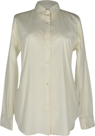 Theory Button-Down Shirt in White Cotton