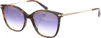 Longchamp Accessoires, Dames, Bruin, ONE Size, Cat Eye Acetaat Zonnebril