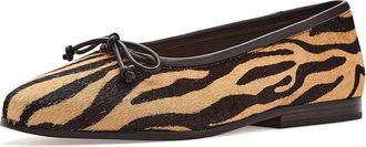 Loeffler Randall Noelle Flat Womens Shoes Zebra : 7.5 B - Medium, Leather