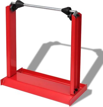 vidaXL Soporte De Equilibrio De La Rueda De La Motocicleta Profesional Rojo Vidaxl