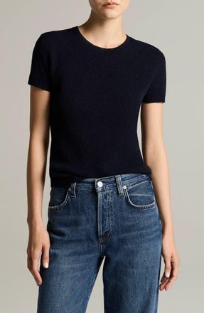 Vince Texture Crewneck Sweater in Navy at Nordstrom, Size Xx-Small