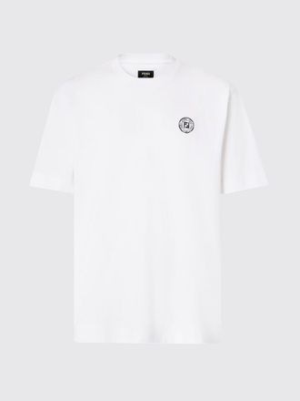 Fendi T-shirt in cotone con logo Fendi