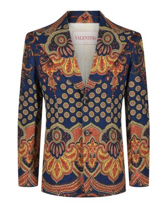 Valentino Voyage Imaginaire Single Breasted Blazer