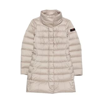 Peuterey Jassen, Dames, Beige, S, Sobchak MQN 03 Lange Donsjas