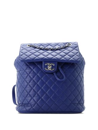 Chanel Urban Spirit Quilted Lambskin Large backpack - Blu
