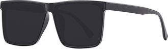 Generic Mens Outdoor Sunglasses Vacation Commuter Women Driving Sun Glasses(Black)