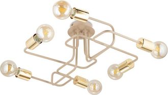 OEM L&aacute;mpara De Techo Beige &Oacute;nix 6xe27 63x53