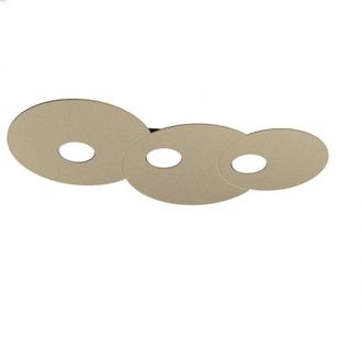 Top-Light Toplight Plafoniera da soffitto rotonda 3 luci Cloud con attacco GX53, struttura colore sabbia, design moderno 67x36x3cm