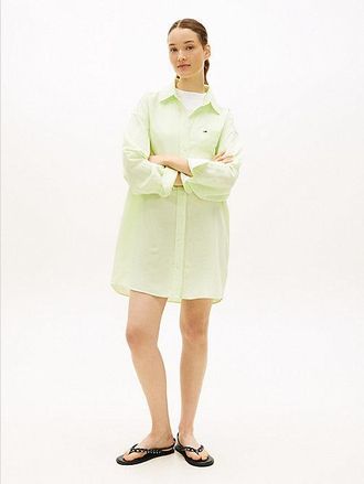 Tommy Hilfiger Oversized Linen Blend Shirt Dress