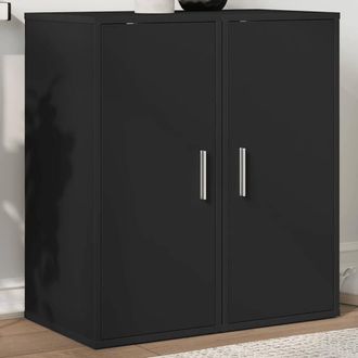 Berkfield Home Shoe Cabinets 2 pcs Black 32x35x70 cm Engineered Wood | Size: 32 x 35 x 70 cm