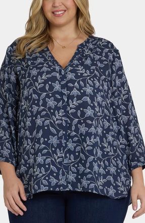 NYDJ Pintuck Top in Lisette at Nordstrom, Size 1X