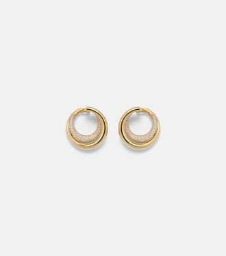 Engelbert Infinity Loop Medium 18kt gold (750/1000) earrings with diamonds