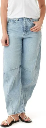 Habitual Harper High Waist Crop Barrel Leg Jeans in Aire at Nordstrom, Size 29