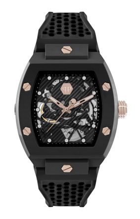 Philipp Plein The Skeleton Ecoceramic Heren Zwarte Horloge PWVBA0523
