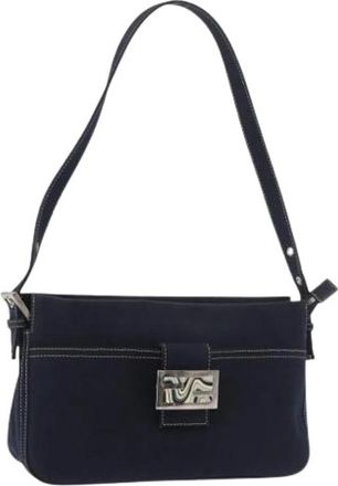 Fendi Pre-owned Vintage Schoudertas - Dames - Vintage Schoudertas - Blauw - ONE Size - Leer - Vintage