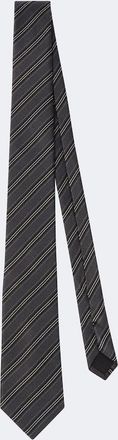 Saint Laurent Striped silk twill jacquard tie