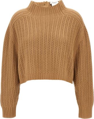 Max Mara Beige Wool Womens Cardigan