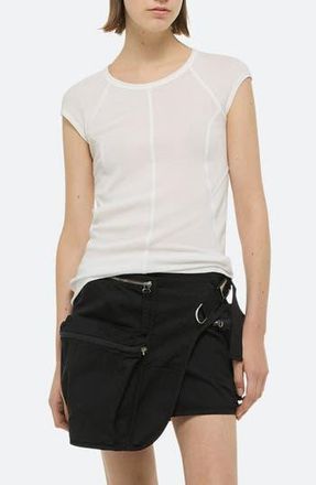 Helmut Lang Cap Sleeve Cotton & Modal T-Shirt in Optic White - C7J at Nordstrom Rack, Size X-Large