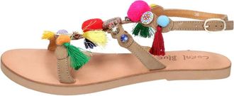 Coral Blue Flat Sandals, female, Multicolor, Size: 11 US Suede Womens Sandals