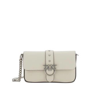 Pinko Love One Slouchy Crossbody - Dames - Schoudertassen - Wit - ONE Size - Leer - Tassen