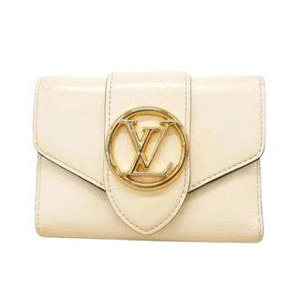 Louis Vuitton Pre-owned Wallets, female, Beige, Size: ONE SIZE Pre-owned Vintage Tri-fold Wallet