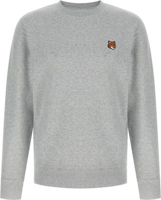 Maison Kitsun&eacute; Gauze M&eacute;lange Katoenen Sweatshirt - Heren - Sweatshirts - Grijs - 2XL - Katoen - Hoodies & sweatvesten