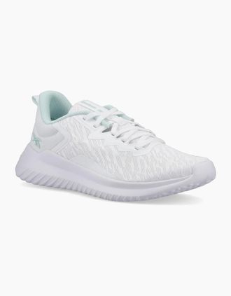 Reebok Womens Reebok Fluxlite II Textile Womens Ftwr White/Glitch Aqua Trainers - Size: UK 7 / eu 42 / us 9.5