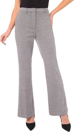Halogen Houndstooth Flare Leg Pants in Black Tones at Nordstrom Rack, Size 16