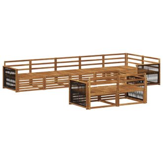 vidaXL Conjunto De Sof&aacute;s De Exterior 8 Uds. Natural Vidaxl