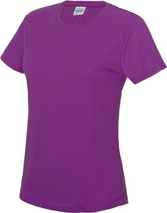 Just Cool Just Cool Womens Sports Plain-coloured T-Shirt - Purple - Medium